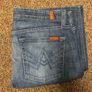 7 for all mankind bootcut jeans, size 31